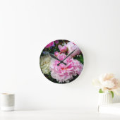 Rosa und weiße Erdnüsse Runde Wanduhr (Zuhause)