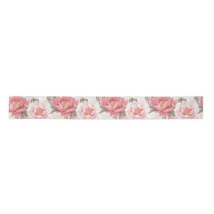 Rosa und weiße Erdnüsse Satinband