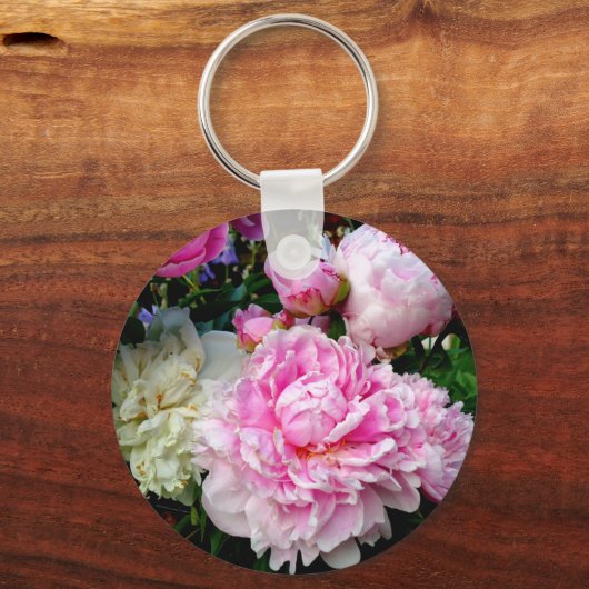 Rosa und weiße Erdnüsse Schlüsselanhänger (Vorderseite)