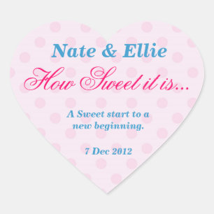 Rosa und weiße Farbe Wie süß es ist Sticker