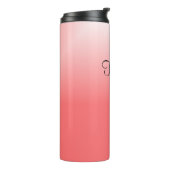 Rosa und weiße Farbelemente Thermosbecher (Nach links gedreht)