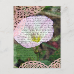 Rosa und weiße Feldbindlinge Postkarte