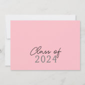 Rosa und weiße Filmstreifen 6 Foto Abschluss Einladung (Rückseite)