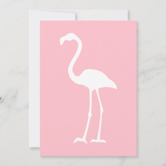 Rosa und weiße Flamingo Einladung (Vorderseite)