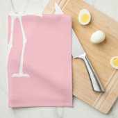 Rosa und weiße Flamingo Handtuch (Viertel Falte)