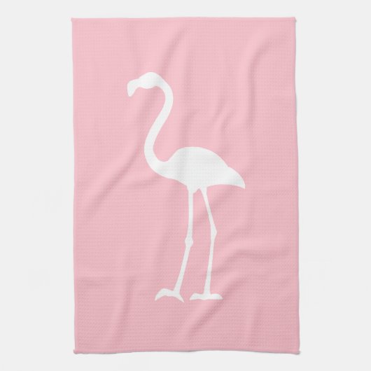 Rosa und weiße Flamingo Handtuch (Vertikal)
