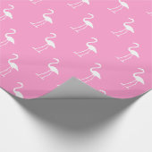 Rosa und weiße Flamingo Muster Geschenkpapier (Ecke)