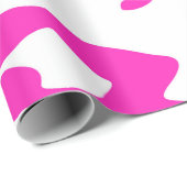 Rosa und weiße Flecken Flecken Tiere Print Geschenkpapier (Rolleneckpunkt)