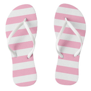 Rosa und weiße Flip Flops Badesandalen