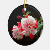 Rosa und weiße Fuchsien Keramik Ornament (Links)