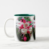 Rosa und weiße Fuschia-Tasse Zweifarbige Tasse (Links)