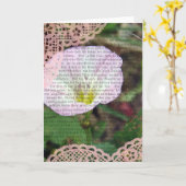 Rosa und weiße gemischte Medien Blindfarben Innen Karte (Gelbe Blume)