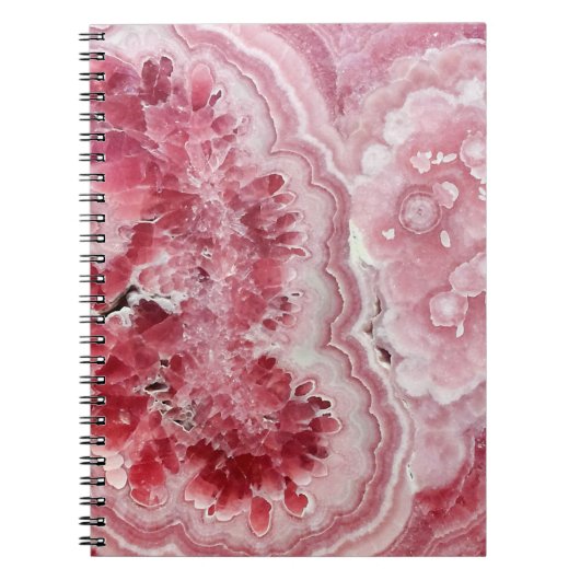 Rosa und Weiße Geode Notizblock (Vorderseite)