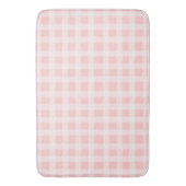 Rosa und weiße Gingham-Badematte Badematte (Vorderseite Vertikal)