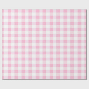 Rosa und weiße Gingham-Geschenkverpackung Geschenkpapier