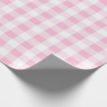 Rosa und weiße Gingham-Geschenkverpackung