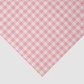 Rosa und weiße Gingham kariert Seidenpapier (Ausschnitt)