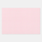 Rosa und weiße Gingham-Karos unterschiedlicher Grö Geschenkpapier Set (Vorderseite 3)