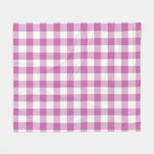 Rosa und weiße Gingham-Muster Fleecedecke (Vorderseite (Horizontal))