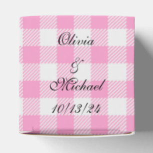 Rosa und Weiße Gingham Partyzubehör Box zum Person Geschenkschachtel