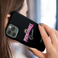 Rosa und weiße Goldkrone Pickleball Queen