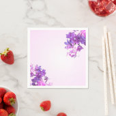 Rosa und weiße Gradient Serviette mit Blumen (Beispiel)