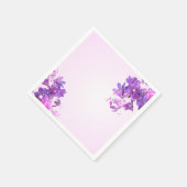 Rosa und weiße Gradient Serviette mit Blumen (Ecke)