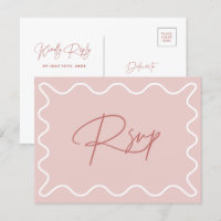 Rosa und weiße graue UAWG Postkarte