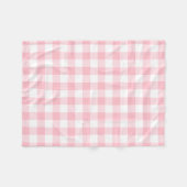 Rosa und weiße große Gingham-Karos Fleecedecke (Vorderseite (Horizontal))