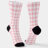 Rosa und weiße große Gingham-Karos - Socken (Gewinkelt)