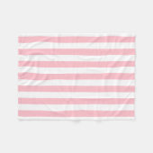 Rosa und weiße große vertikale Streifen Fleecedecke (Vorderseite (Horizontal))