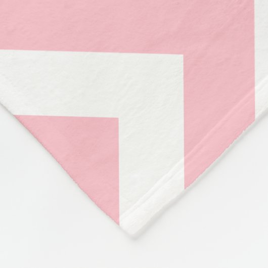 Rosa und weiße große, vertikale Zickzack Größe Fleecedecke (Ecke)