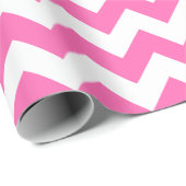 Rosa und weiße große Zickzack Schleifpapiere Geschenkpapier (Rolleneckpunkt)
