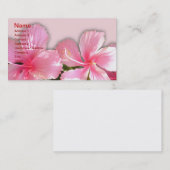Rosa und weiße hawaiianische Hibiskus-Visitenkarte Visitenkarte (Vorne/Hinten)
