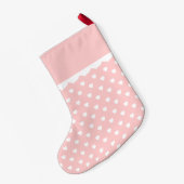 Rosa und weiße Herz-1. Weihnachten personalisiert Kleiner Weihnachtsstrumpf (Rückseite (Hängend))