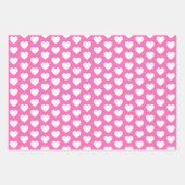 Rosa und weiße Herzen Geschenkpapier Set (Vorderseite 2)