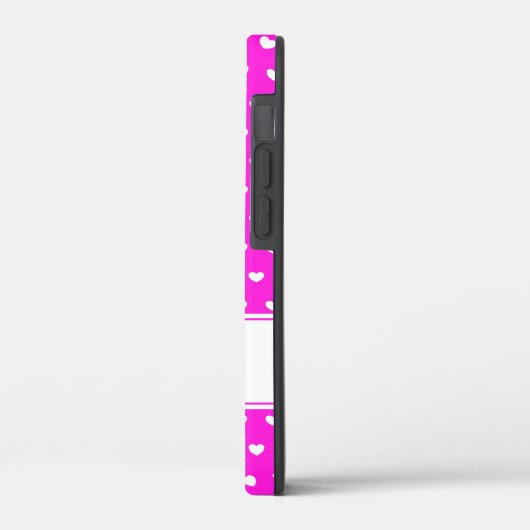 Rosa und weiße Herzen, Individuelle Name Case-Mate iPhone Hülle (Rückseite / Links)