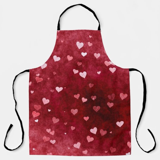 Rosa und weiße Herzen Schürze (Vorderseite)