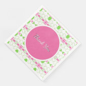 Rosa und Weiße Hochzeit Serviette (Ecke)