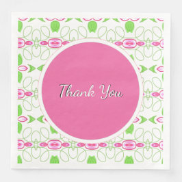 Rosa und Weiße Hochzeit Serviette