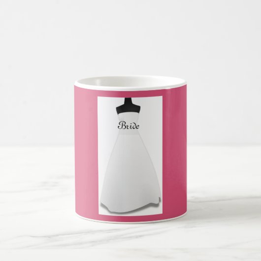 Rosa und weiße Hochzeitskleidung Tasse (Mittel)