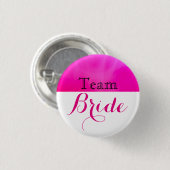 Rosa und Weiße Hochzeitsmannschaft Button (Vorne & Hinten)