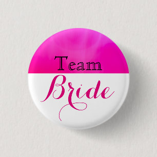 Rosa und Weiße Hochzeitsmannschaft Button