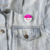 Rosa und Weiße Hochzeitsmannschaft Button (Beispiel)