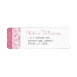 Rosa und weiße Hochzeitsrückantwort