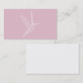 Rosa und Weiße Hummingvogel Visitenkarte (Vorne/Hinten)