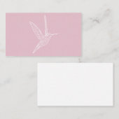 Rosa und Weiße Hummingvogel Visitenkarte (Vorne/Hinten)