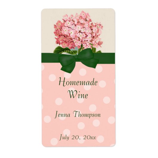 Rosa und weiße Hydrangea hausgemachte Mini-Weinkar (Vorne)