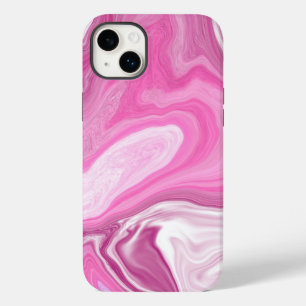 Rosa und weiße Imitat Marmor Case-Mate iPhone 14 Plus Hülle