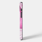 Rosa und weiße Imitat Marmor Case-Mate iPhone Hülle (Rückseite / Links)